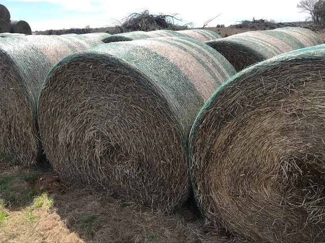 4/14 330 Round Bales Crabgrass & Wheat Hay