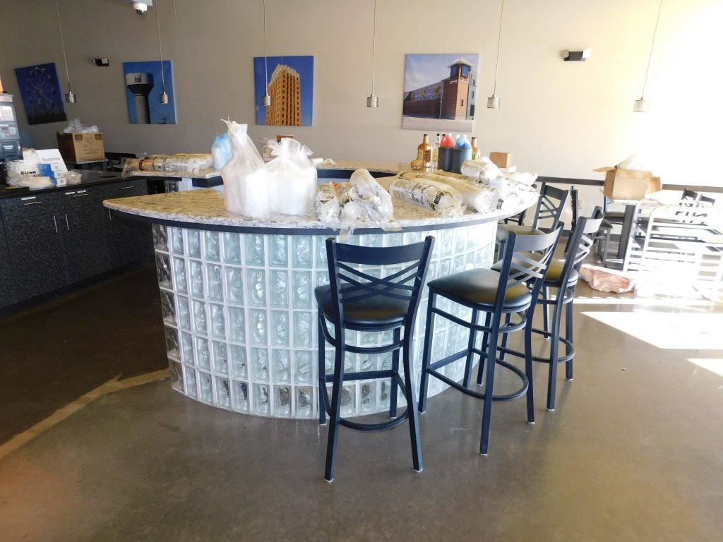 3/6 Commercial Restaurant Equipment * Refrigerators * Industrial Dish Washer * Former Dandy’s Donuts & Delights TV’s * Marble Top Tables * Chairs * Stainless Prep Tables