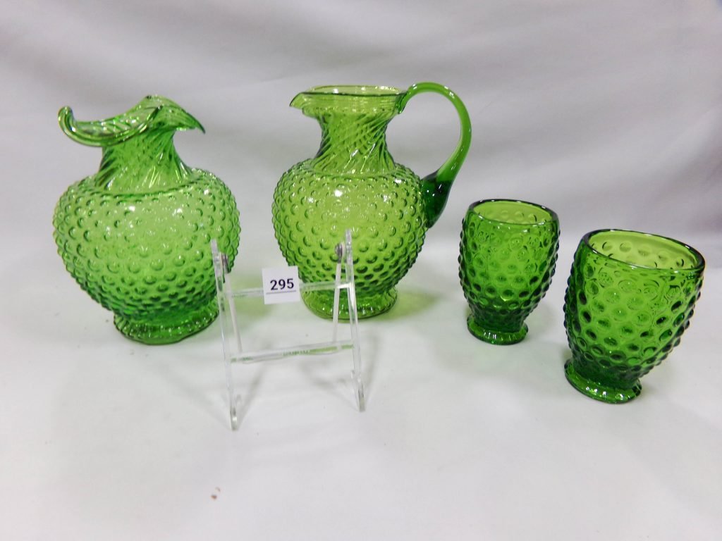 10/26 Tiara Glassware – Coleman – Toys – Aprons – Quilts – Dolls – Corelle – Hats – Lamps – Vases
