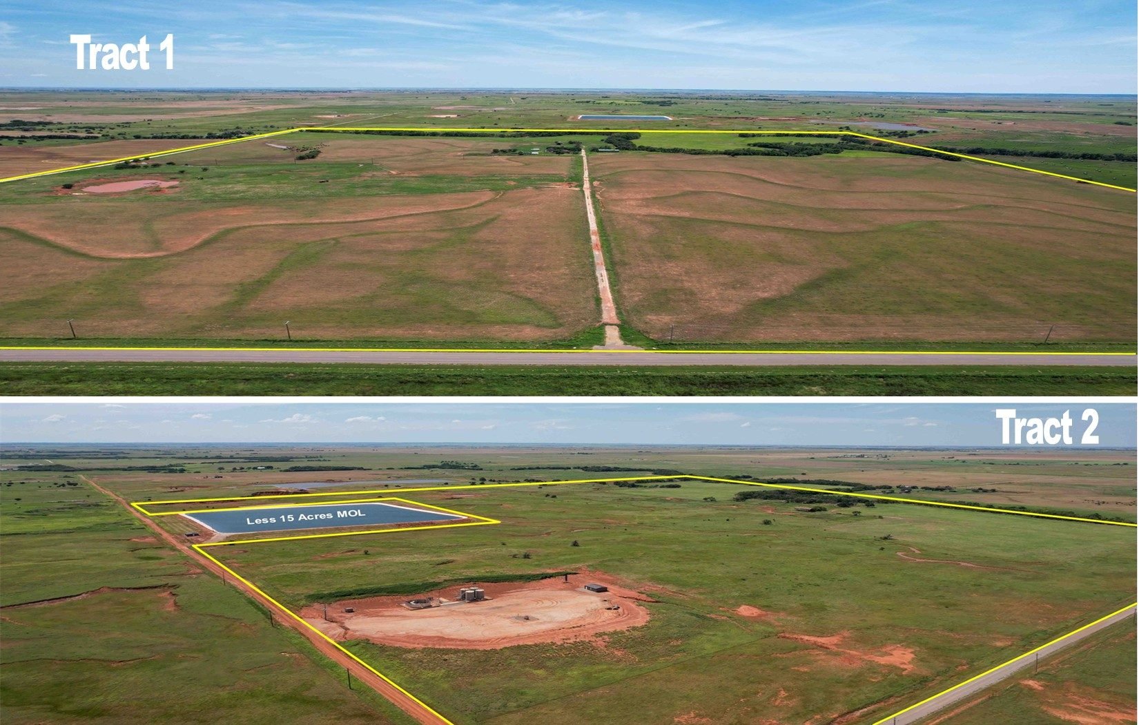 8/15 306± ACRES OFFERED IN 3 TRACTS HITCHCOCK, OKLAHOMA