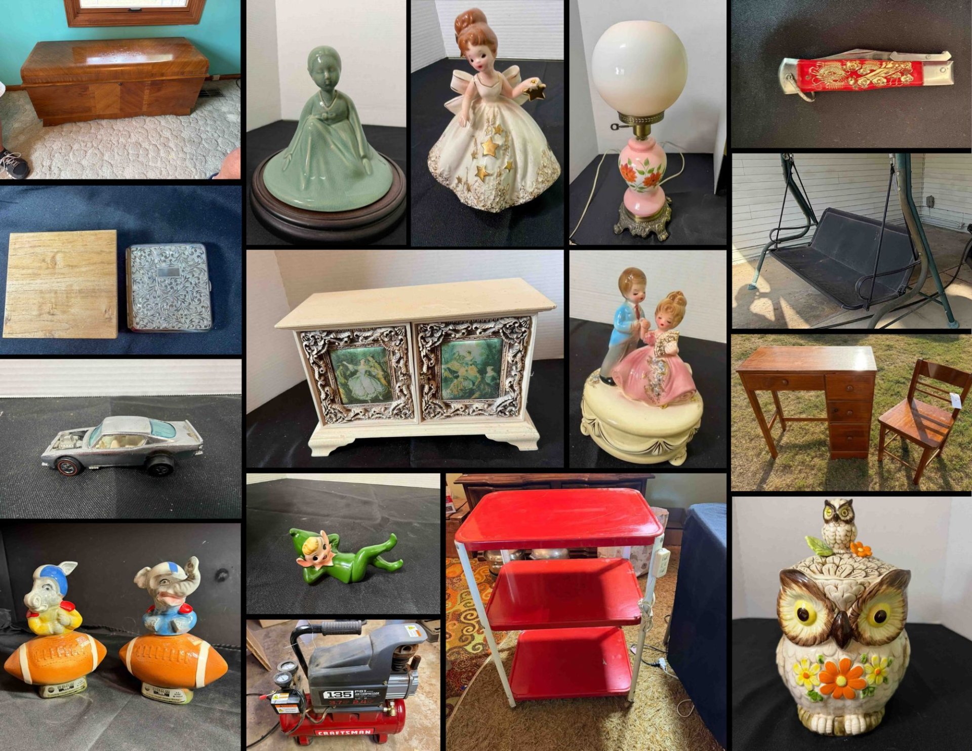 11/9 Woodworking - Power Tools - Shop Equip- Furniture - Christmas Decor - Household - Record Collection - Avon- Glassware - Corning Ware