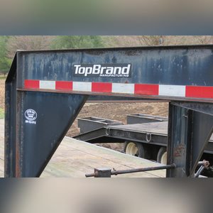 Top Brand 20â?? + 5â?? dove tail gooseneck trailer, tandem axle w/ ramps