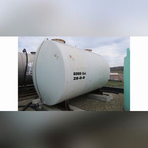 6,000 gal. steel tank on cradle