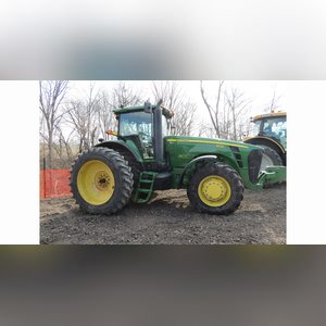 2006 JD 8130 tractor, MFWD, 3-pt., PTO, 4 remotes, front weights, 16.9R30 fronts, 480/80R46 rear duals, deluxe cab, 2987 hrs., SN RW8130P007533
