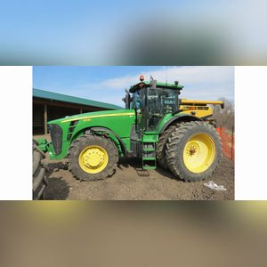 2006 JD 8130 tractor, MFWD, 3-pt., PTO, 4 remotes, front weights, 16.9R30 fronts, 480/80R46 rear duals, deluxe cab, 2987 hrs., SN RW8130P007533