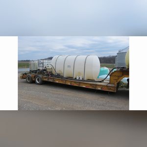 38â?? chemical trailer, tandem axle, 28â?? drop deck, 1700 gal. poly tank w/ chemical inductor, 500 gal. poly tank