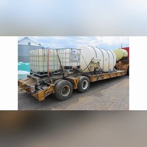 38â?? chemical trailer, tandem axle, 28â?? drop deck, 1700 gal. poly tank w/ chemical inductor, 500 gal. poly tank