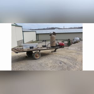 7â?? x 13â?? service trailer w/ air compressor, single axle, no title