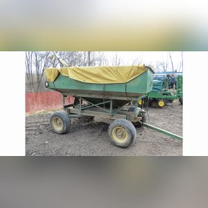 200-bushel gravity wagon w/ poly seed auger & tarp