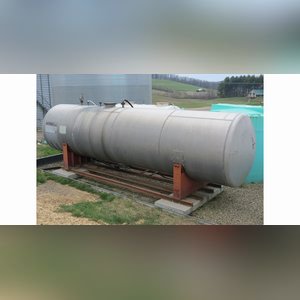 12,000 gal. aluminum tank on steel cradle