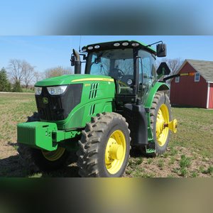JD 2013 6170R Tractor: hub duals, 1,692 hours, full set wts, 18.4 x 46 tires & brand new duals, quick hitch, premium cab, SN# 1RW6170RHDA009293