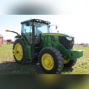 JD 2013 6170R Tractor: hub duals, 1,692 hours, full set wts, 18.4 x 46 tires & brand new duals, quick hitch, premium cab, SN# 1RW6170RHDA009293