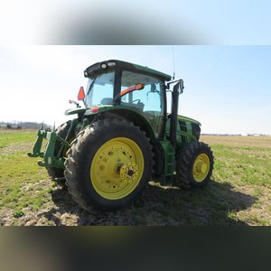 JD 2013 6170R Tractor: hub duals, 1,692 hours, full set wts, 18.4 x 46 tires & brand new duals, quick hitch, premium cab, SN# 1RW6170RHDA009293