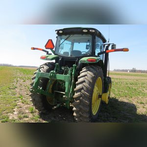 JD 2013 6170R Tractor: hub duals, 1,692 hours, full set wts, 18.4 x 46 tires & brand new duals, quick hitch, premium cab, SN# 1RW6170RHDA009293