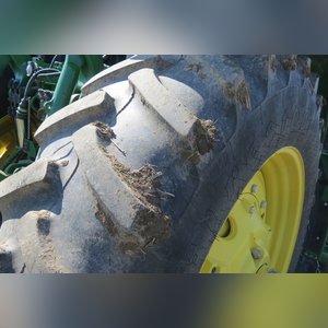JD 2013 6170R Tractor: hub duals, 1,692 hours, full set wts, 18.4 x 46 tires & brand new duals, quick hitch, premium cab, SN# 1RW6170RHDA009293