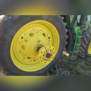 JD 2013 6170R Tractor: hub duals, 1,692 hours, full set wts, 18.4 x 46 tires & brand new duals, quick hitch, premium cab, SN# 1RW6170RHDA009293