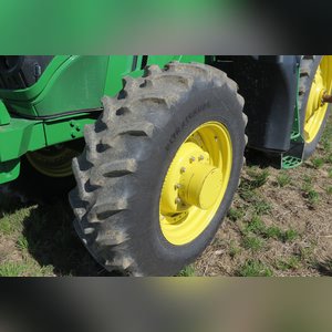 JD 2013 6170R Tractor: hub duals, 1,692 hours, full set wts, 18.4 x 46 tires & brand new duals, quick hitch, premium cab, SN# 1RW6170RHDA009293