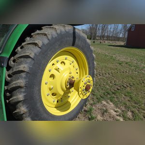 JD 2013 6170R Tractor: hub duals, 1,692 hours, full set wts, 18.4 x 46 tires & brand new duals, quick hitch, premium cab, SN# 1RW6170RHDA009293