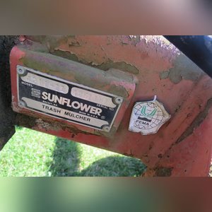 Sunflower Disk Chisel: 9 shank w/ single bar harrow