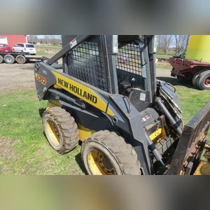 NH Skid Loader 170 with attachments, 1,941 hours, 1 owner, 3rd remote & elec. connect