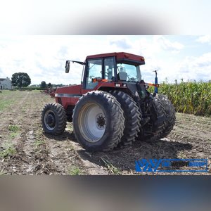 Case International 7220 Magnum tractor, 18.4 R 42 tires & duals, 14.9 R 28 tires, front wts, 18 speed, power shift, 1000 pto, 3 pt, 3 hyd remotes, 3661 hrs, SN JJA0054738