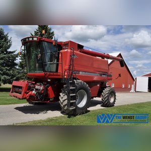 Case International 2588 AFS combine, 4 x 4, 30.5 L 32 drive tires, 18.4-26 rear tires, rock trap, field tracker, 2050 E/1645 rotor, AFS Pro 600 monitor, chaff spreader, SN HAJ300551