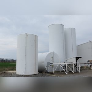 (4) Steel Storage Tanks - (2) 30,000-gallon vertical tanks; (1) 30,000-gallon horizontal tank (concrete cradle NOT included); (1) 10,000 gallon vertical tank