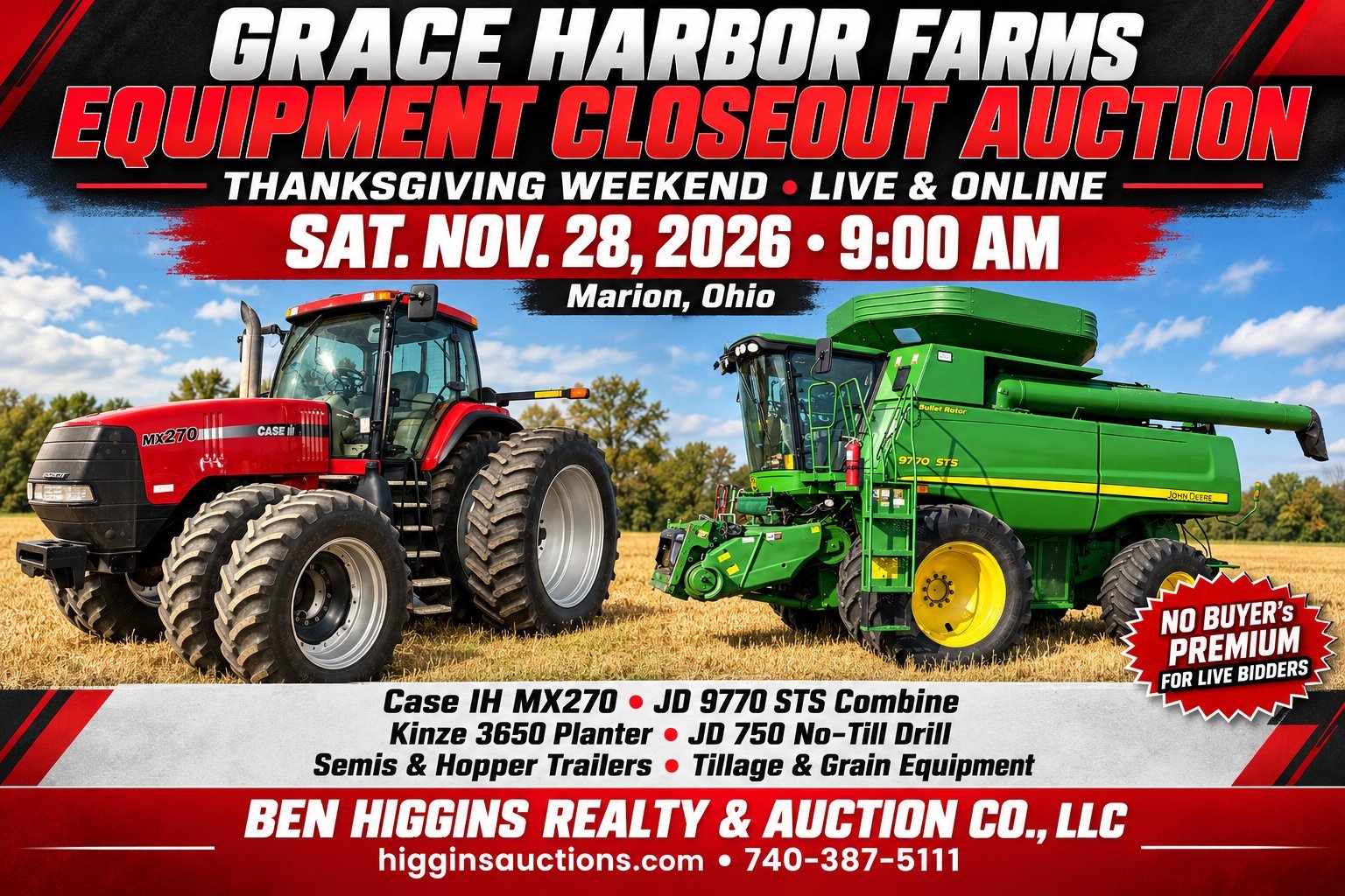 GRACE HARBOR FARMS EQUIPMENT CLOSEOUT AUCTION