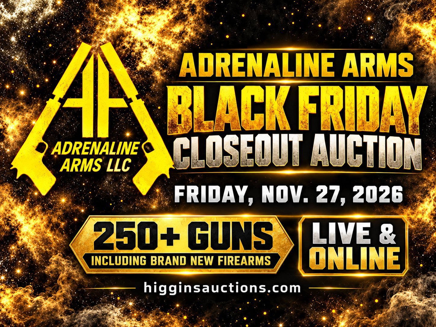 ADRENALINE ARMS BLACK FRIDAY CLOSEOUT AUCTION