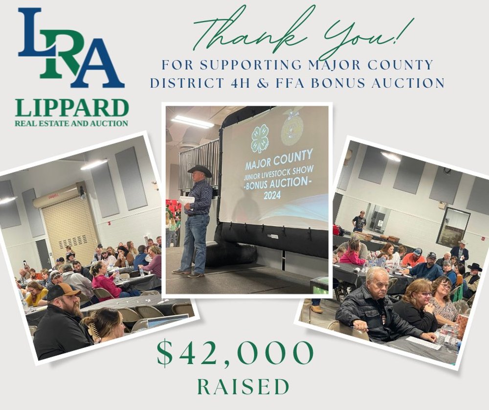 2024 Major County District 4H & FFA Bonus Auction